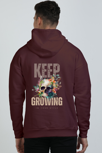 Clothikoo Premium Nature Printed Edition Hoodie (400 GSM, Maroon Colour)