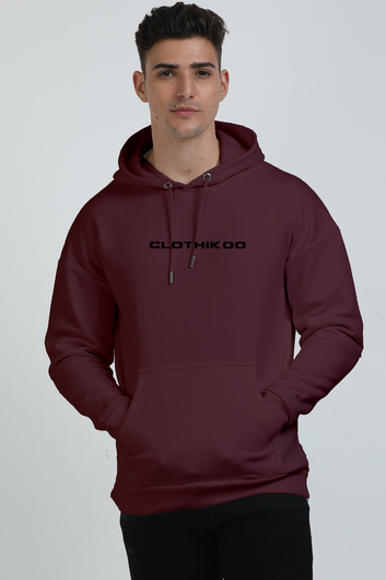 Clothikoo Premium Nature Printed Edition Hoodie (400 GSM, Maroon Colour)