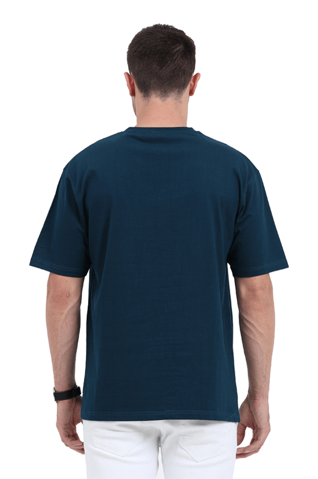 Clothikoo Classic Oversized T-Shirt (Blue Colour, 240 GSM) - Clothikoo