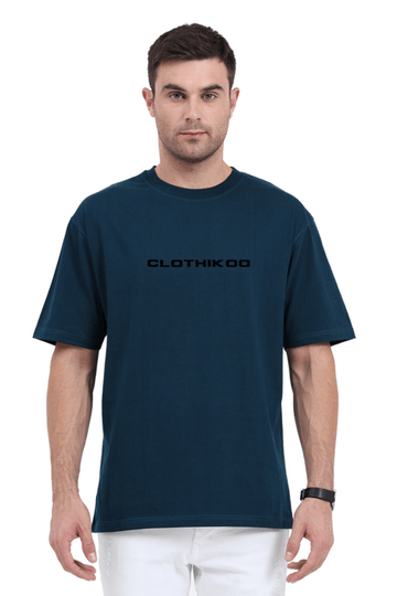 Clothikoo Classic Oversized T-Shirt (Blue Colour, 240 GSM) - Clothikoo