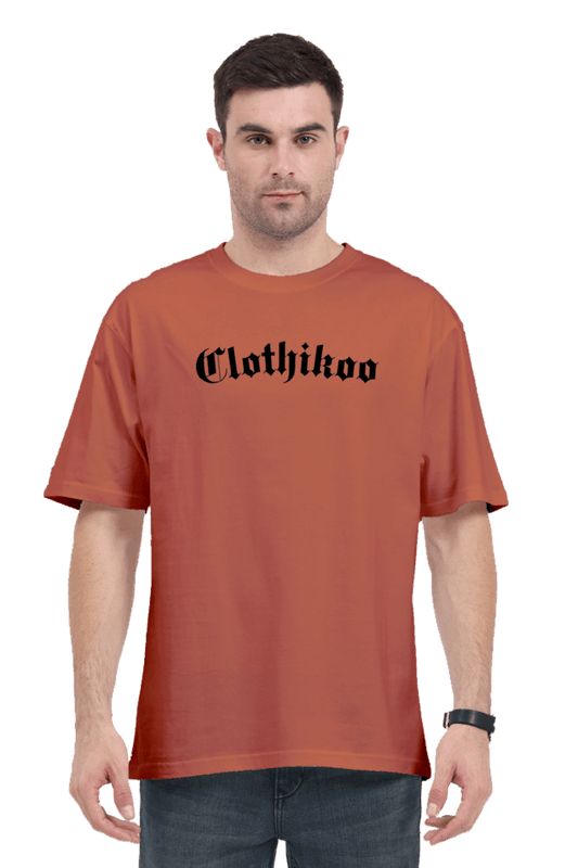 Clothikoo Classic Oversized T-Shirt (Coral Colour, 240 GSM)