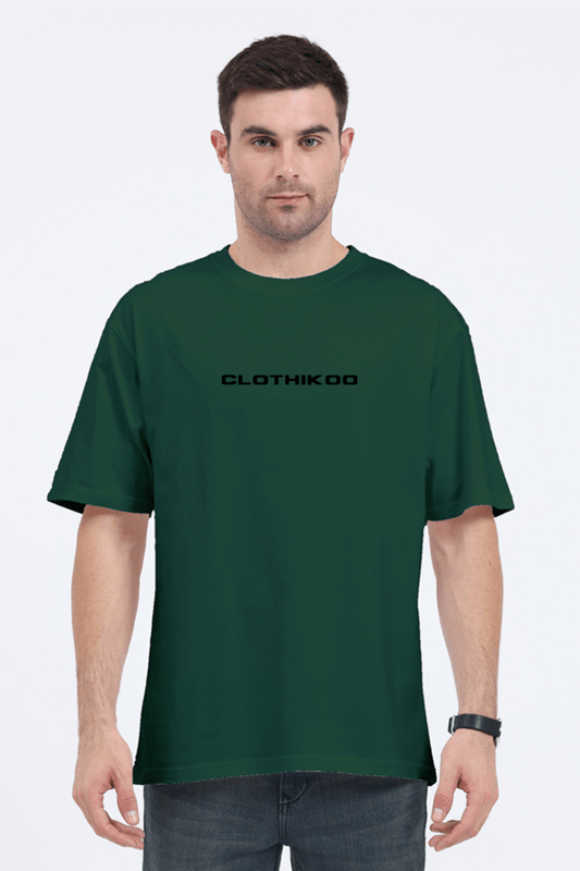 Clothikoo Classic Oversized T-Shirt (Green Colour, 240 GSM)