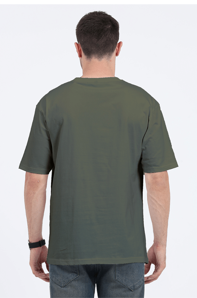 Clothikoo Classic Oversized T-Shirt (Olive Green Colour, 240 GSM) - Clothikoo