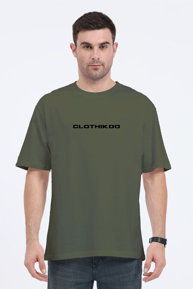 Clothikoo Classic Oversized T-Shirt (Olive Green Colour, 240 GSM) - Clothikoo