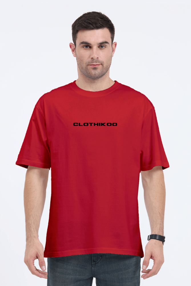 Clothikoo Classic Oversized T-Shirt (Red Colour, 240 GSM) - Clothikoo