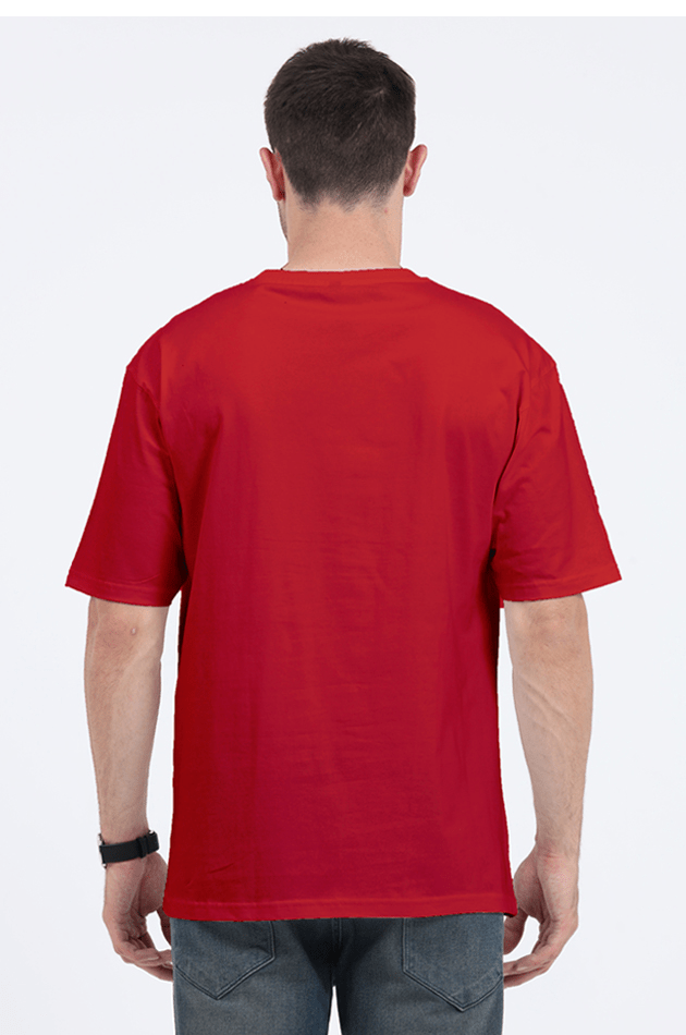 Clothikoo Classic Oversized T-Shirt (Red Colour, 240 GSM) - Clothikoo