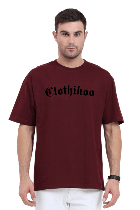 Clothikoo Classic Oversized T-Shirt (Red Colour, 240 GSM)