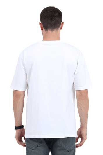 Clothikoo Classic Oversized T-Shirt (White Colour, 240 GSM)