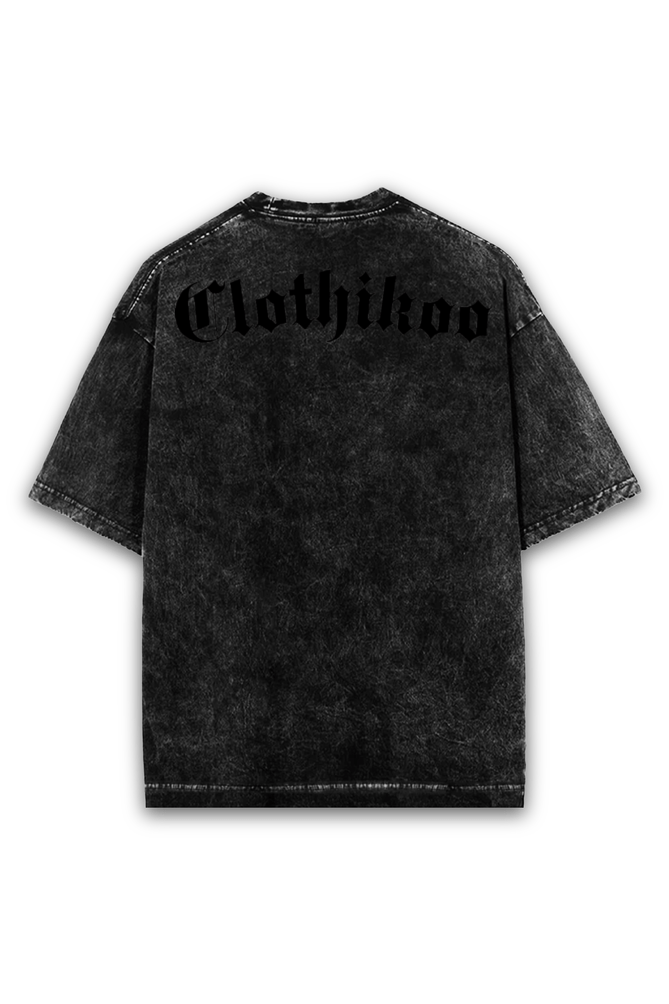 Clothikoo Oversize T-Shirt (240 GSM, Black Colour) - Clothikoo