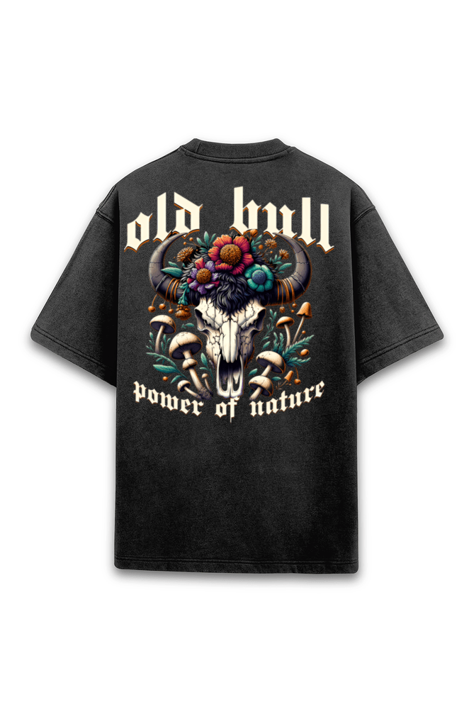 Clothikoo Oversized Cotton T-Shirt – "Old Bull" Back Print Edition - Clothikoo